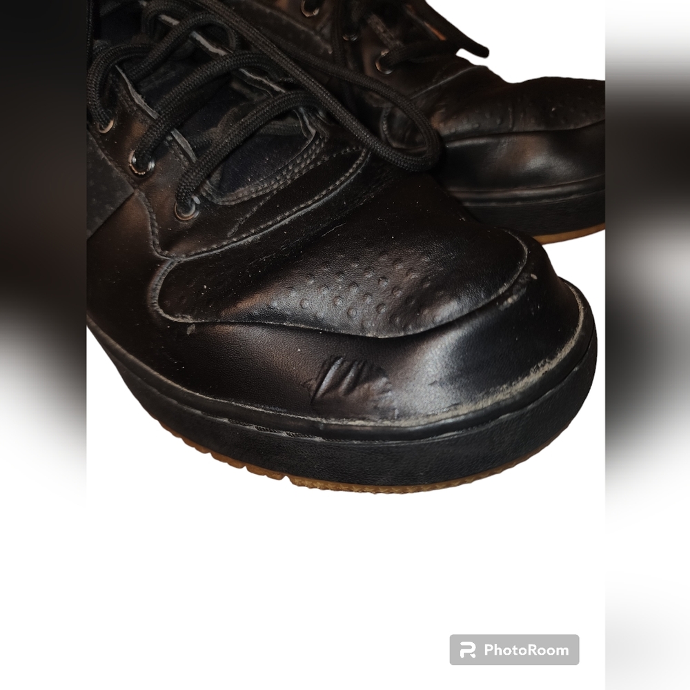 Nike Ebernon Mid Winter Men's Water Resistant Sneakers Nike AQ8754-001 Black/Gum - Picture 2 of 7